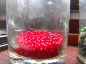 10 red beads