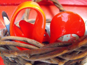 12 red scissors