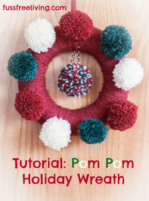 How to make a pom pom christmas wreath